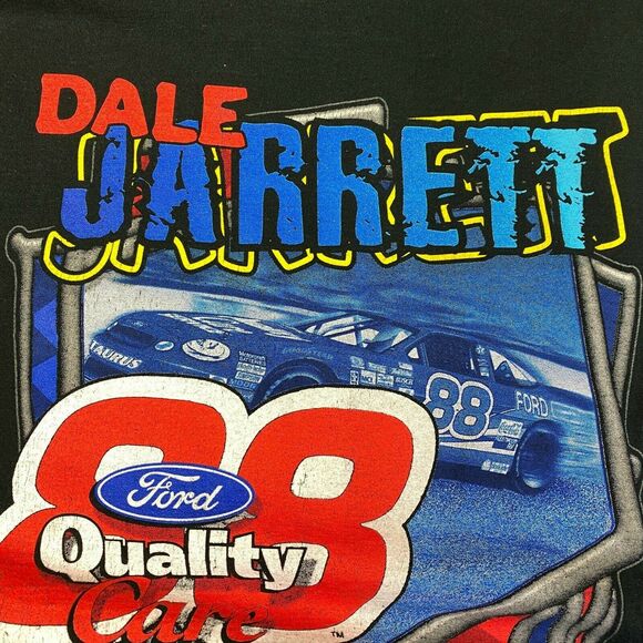 Vintage 1990's Dale Jarrett 88 Ford Nascar All‎ Over Print Tee XL Racing - Picture 9 of 9